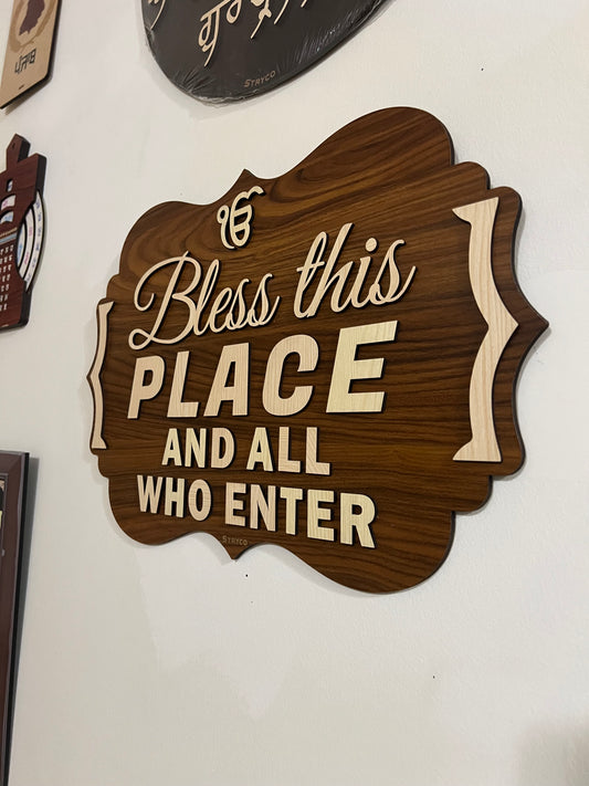 Bless this place wall hanging